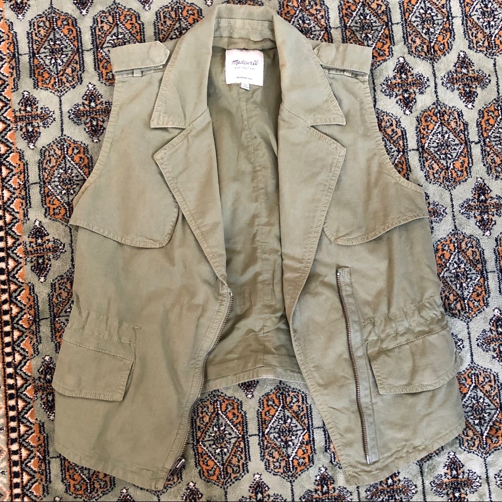 Madewell Olive Utility Vest Size XS